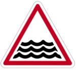 Hochwasser Warnschild